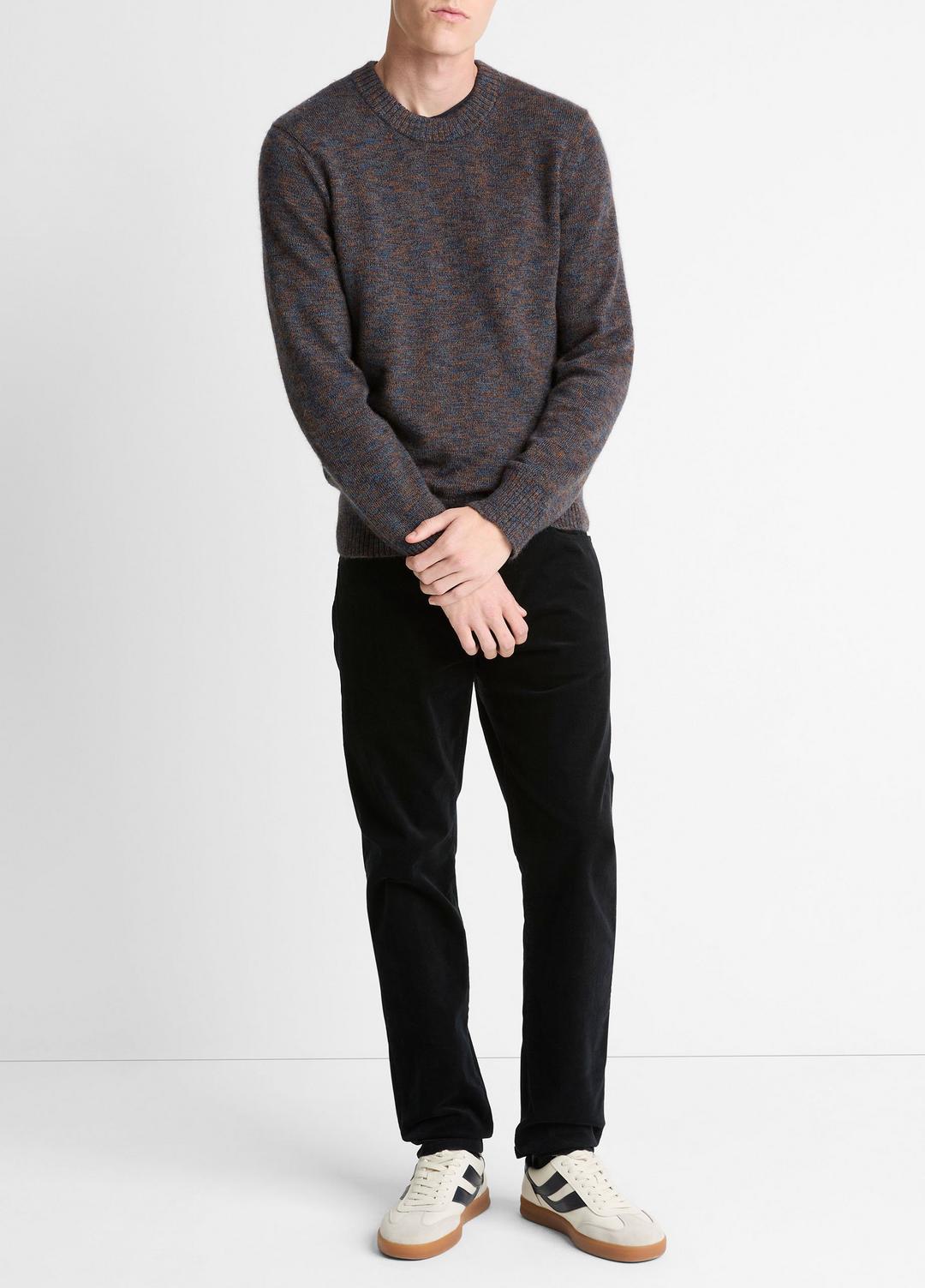 Multi-Mix Alpaca-Merino Wool Sweater in Crew Neck