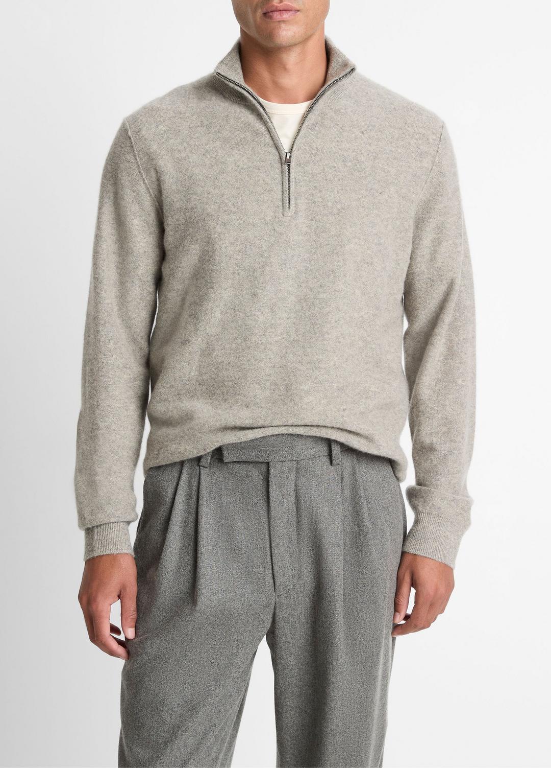 Plush Cashmere Quarter-Zip Sweater in Quarter Zip