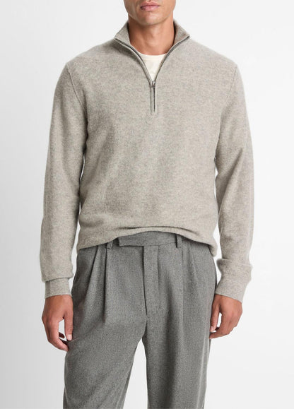 Plush Cashmere Quarter-Zip Sweater in Quarter Zip