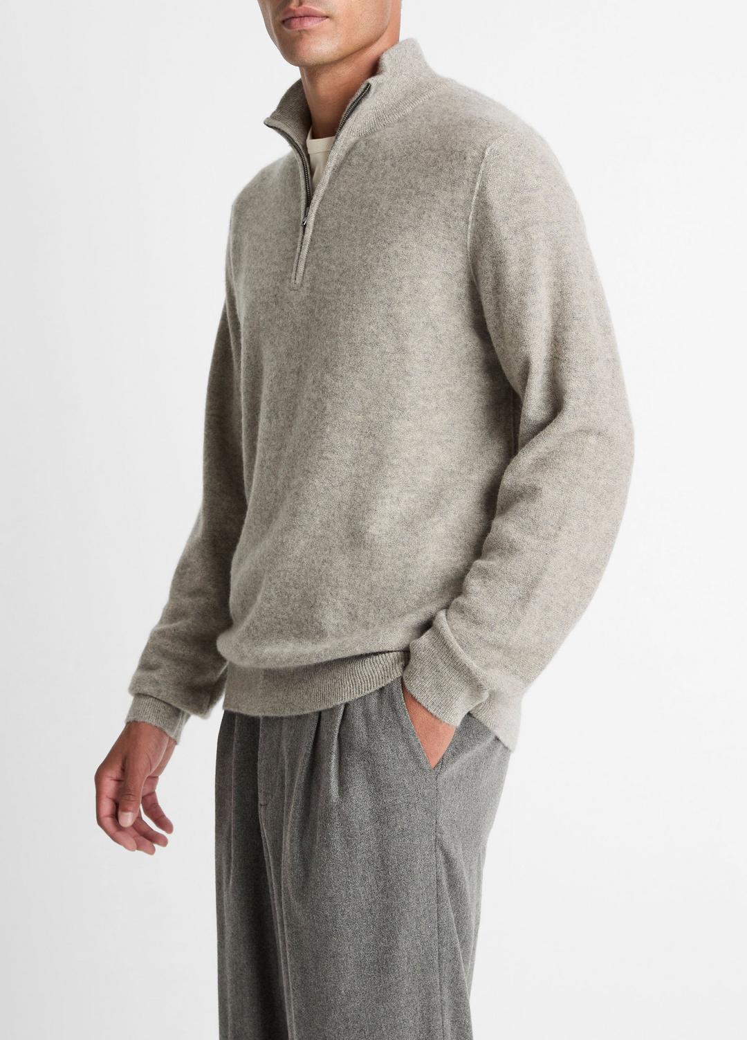 Plush Cashmere Quarter-Zip Sweater in Quarter Zip