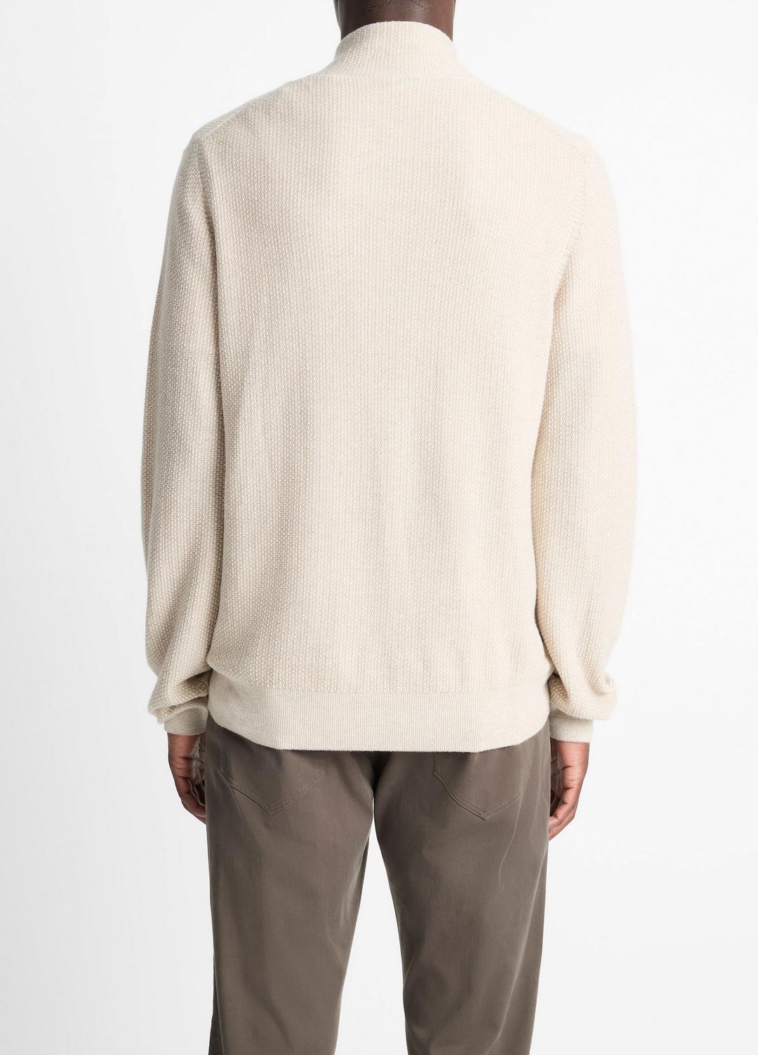 Geo-Jacquard Wool-Blend Quarter-Zip Sweater in Quarter Zip