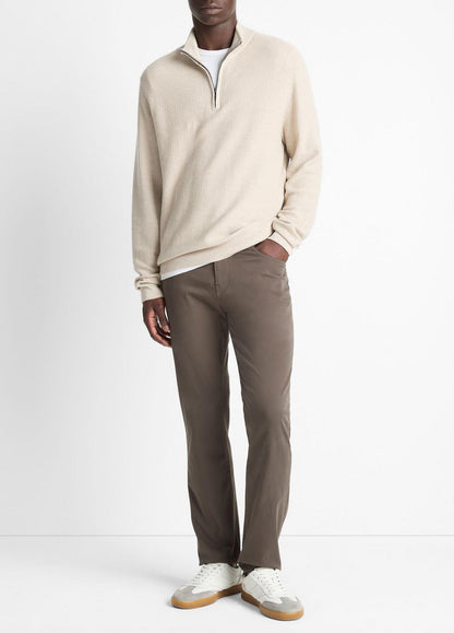 Geo-Jacquard Wool-Blend Quarter-Zip Sweater in Quarter Zip