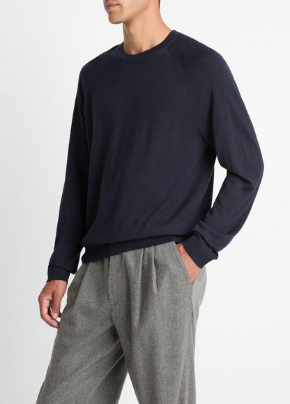 Featherweight Wool-Cashmere Crew Neck Sweater in Crew Neck