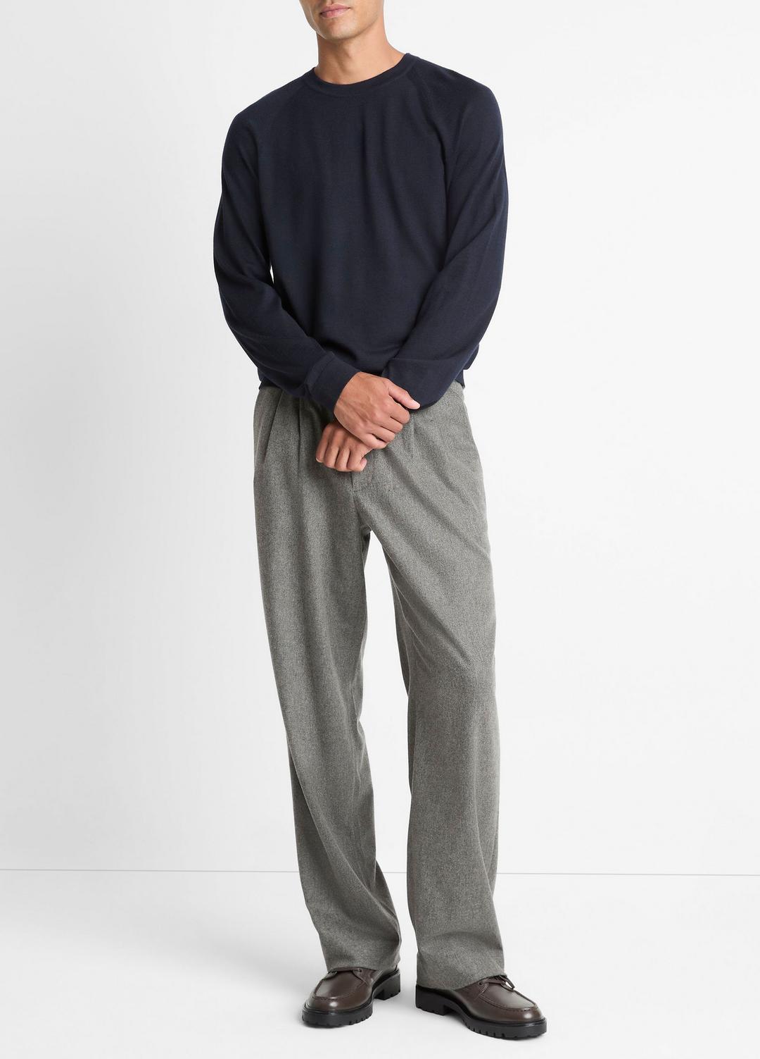 Featherweight Wool-Cashmere Crew Neck Sweater in Crew Neck