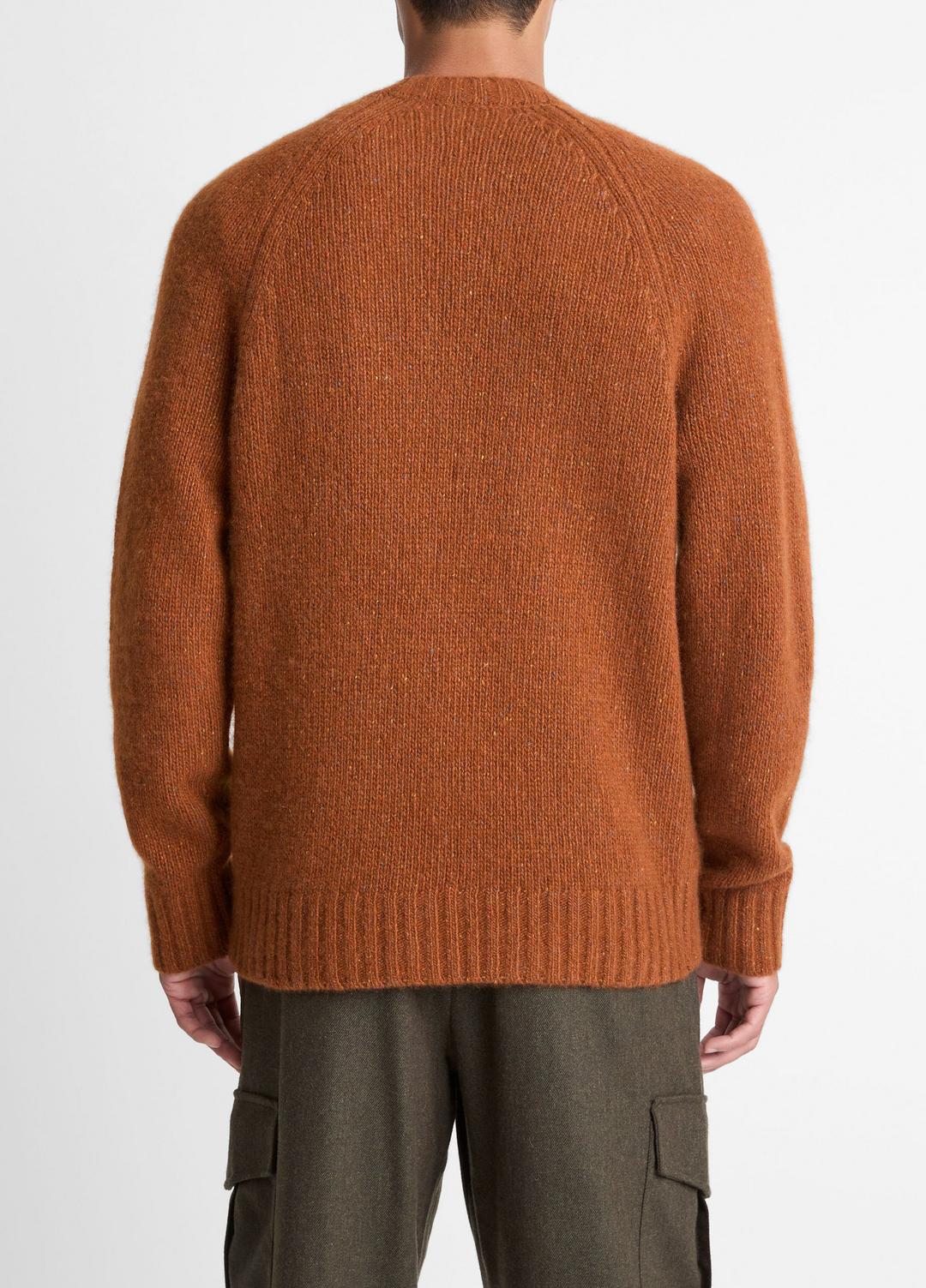 Donegal Cashmere Raglan-Sleeve Sweater in Crew Neck