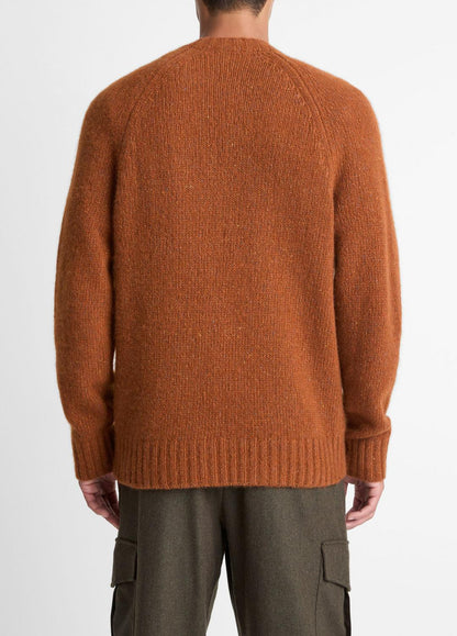 Donegal Cashmere Raglan-Sleeve Sweater in Crew Neck