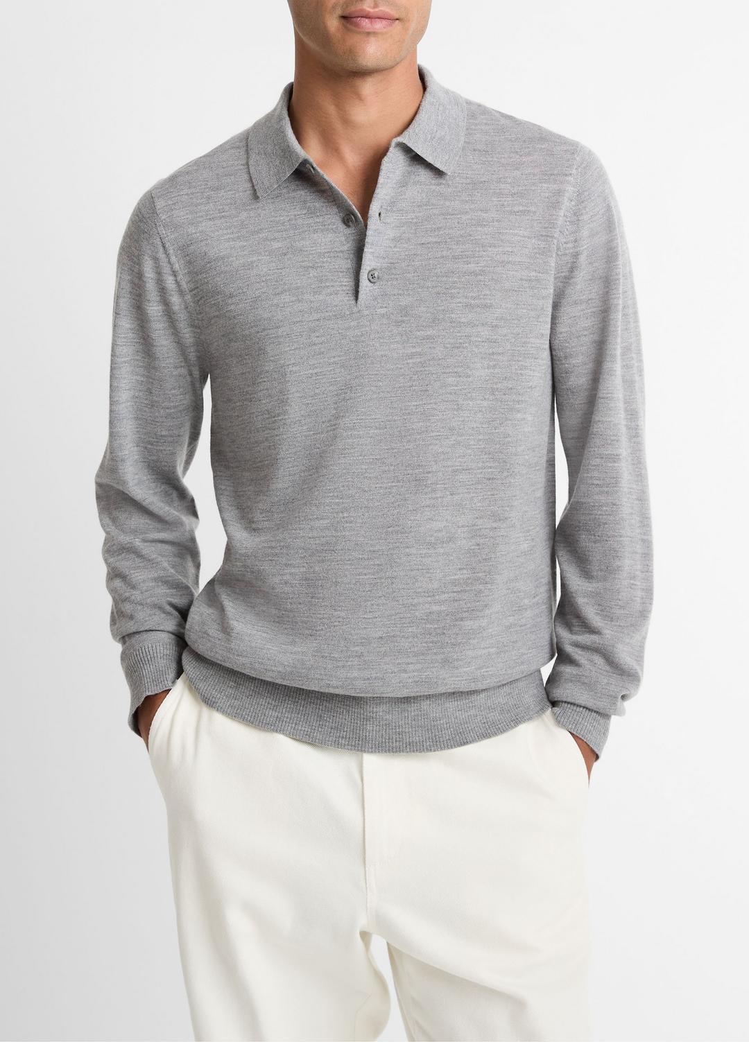 Wool Polo Sweater in Sweaters