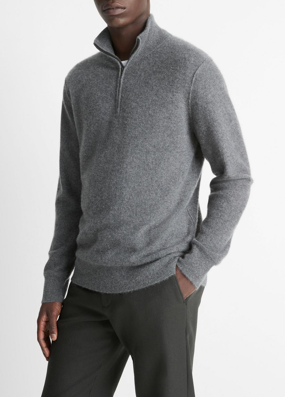 Plush Cashmere Quarter-Zip Sweater in Quarter Zip