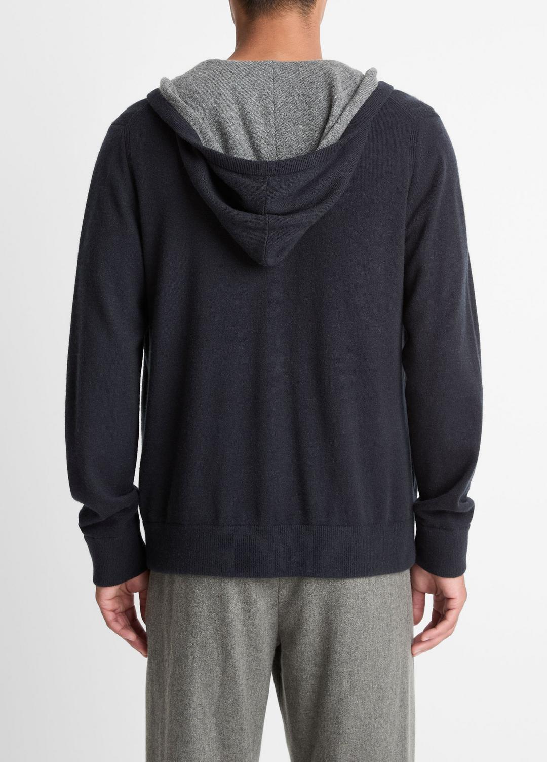 Cashmere Zip-Front Hoodie in Cashmere