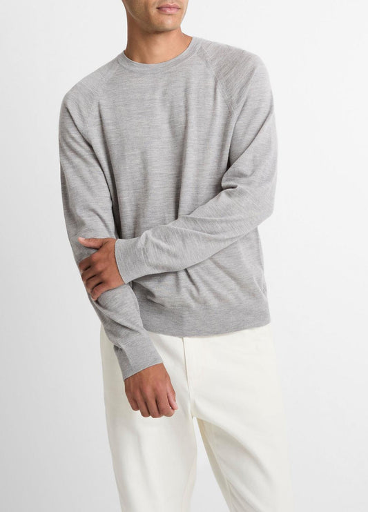 Featherweight Wool-Cashmere Crew Neck Sweater in Crew Neck