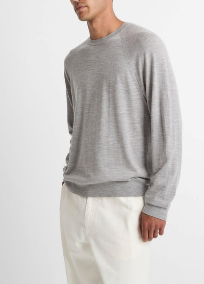 Featherweight Wool-Cashmere Crew Neck Sweater in Crew Neck