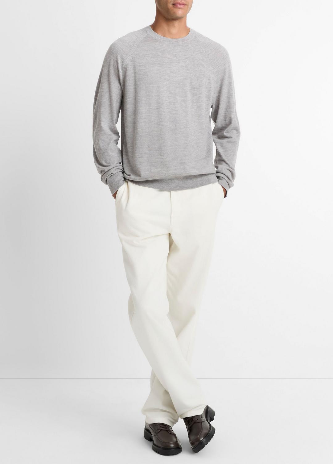 Featherweight Wool-Cashmere Crew Neck Sweater in Crew Neck