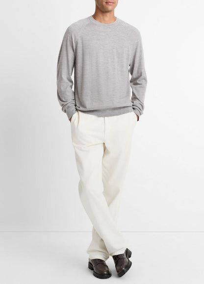 Featherweight Wool-Cashmere Crew Neck Sweater in Crew Neck