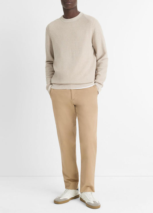 Geo-Jacquard Wool-Blend Crew Neck Sweater in Crew Neck