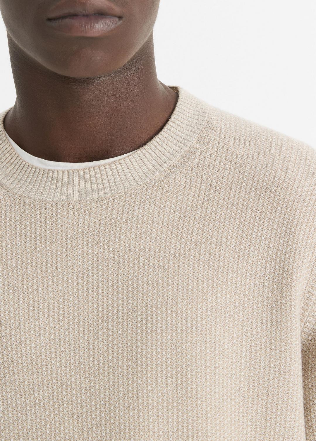 Geo-Jacquard Wool-Blend Crew Neck Sweater in Crew Neck