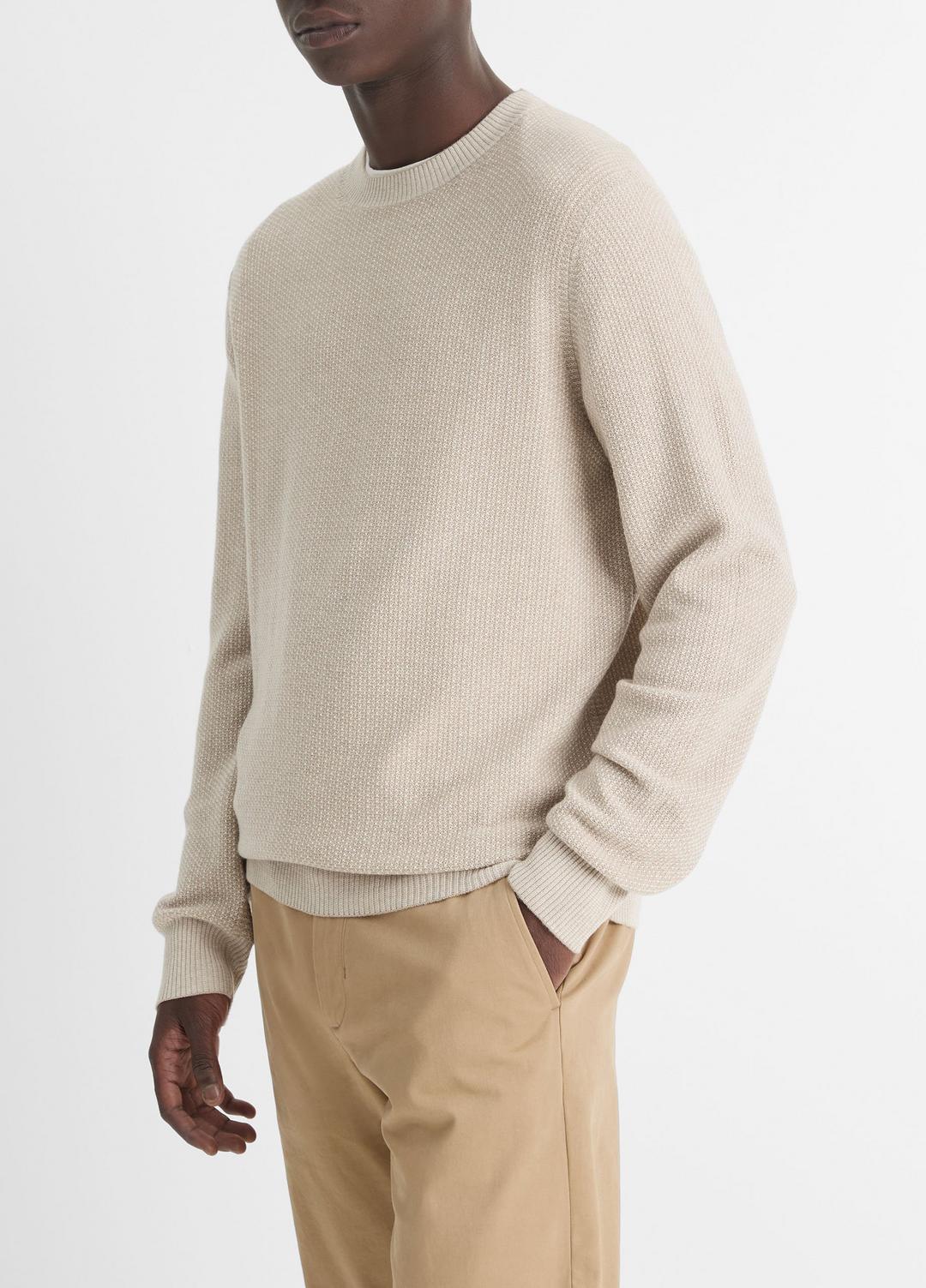 Geo-Jacquard Wool-Blend Crew Neck Sweater in Crew Neck