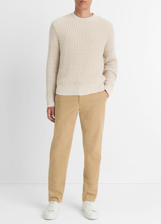 Macro-Waffle Crew Neck Sweater in Crew Neck
