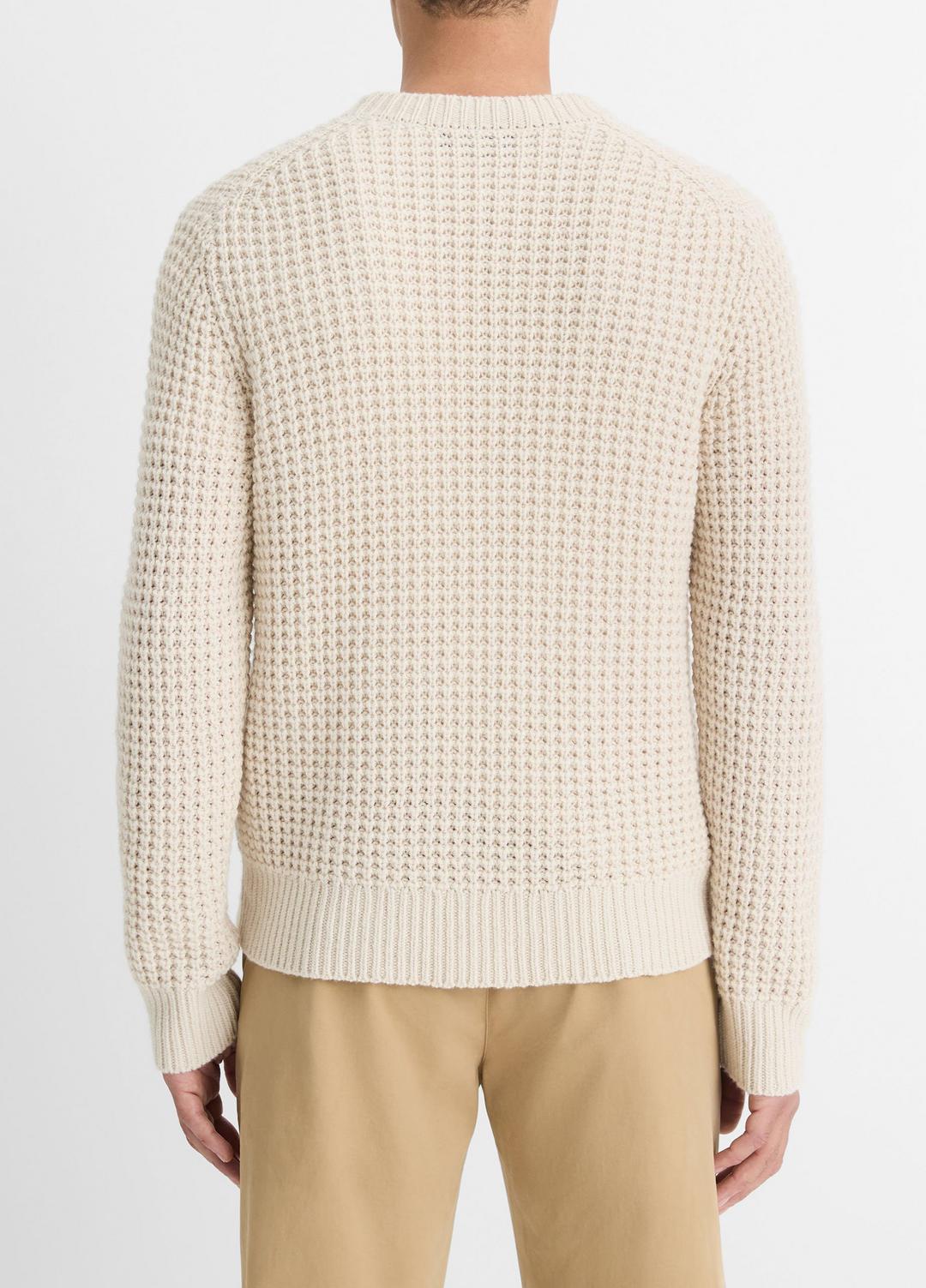 Macro-Waffle Crew Neck Sweater in Crew Neck