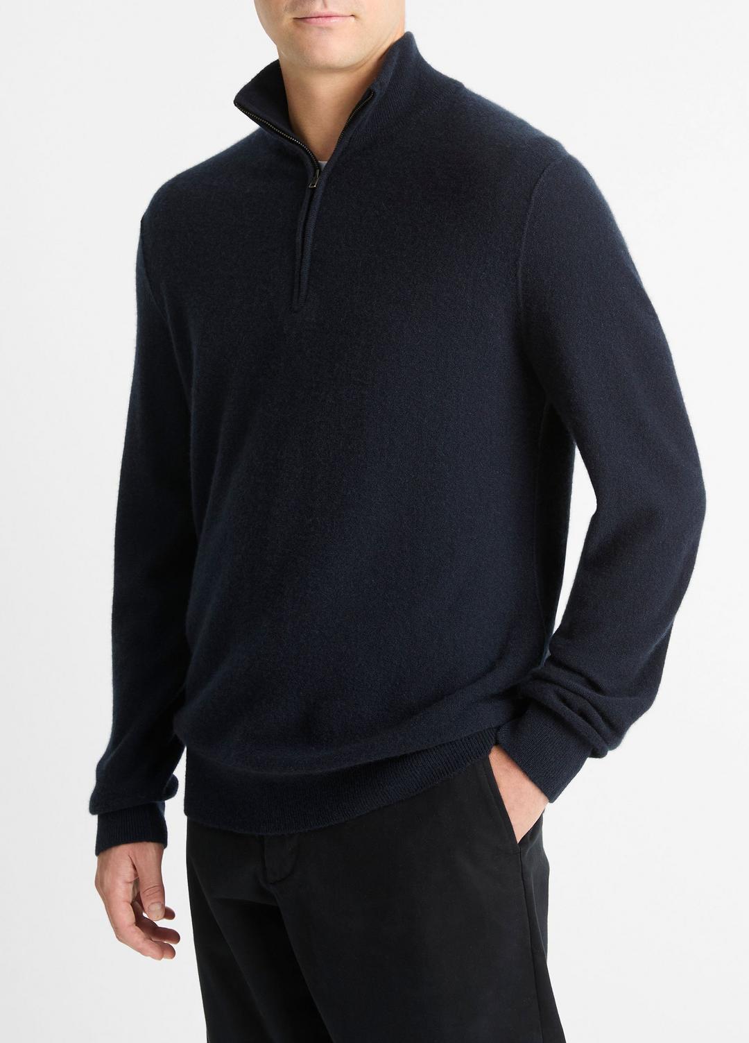 Plush Cashmere Quarter-Zip Sweater in Quarter Zip