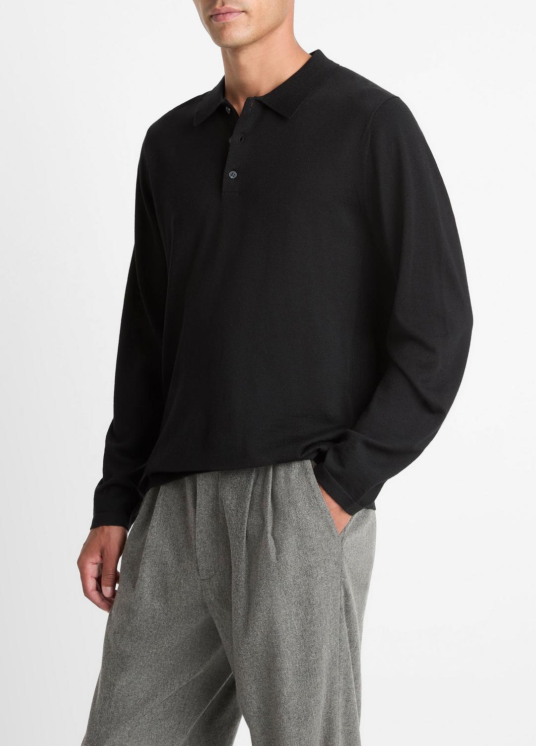 Wool Polo Sweater in Sweaters