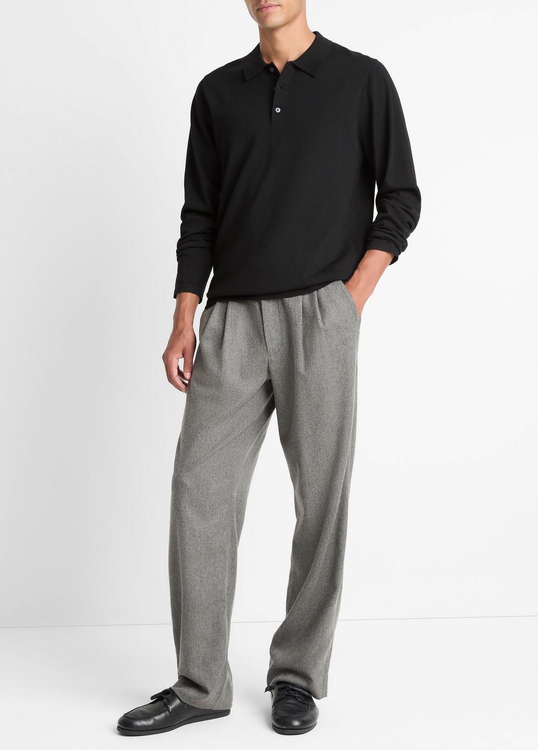 Wool Polo Sweater in Sweaters