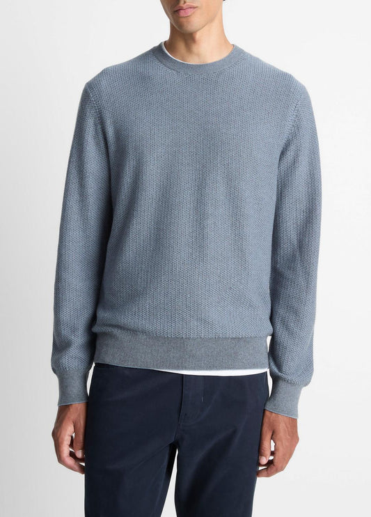 Geo-Jacquard Wool-Blend Crew Neck Sweater in Crew Neck