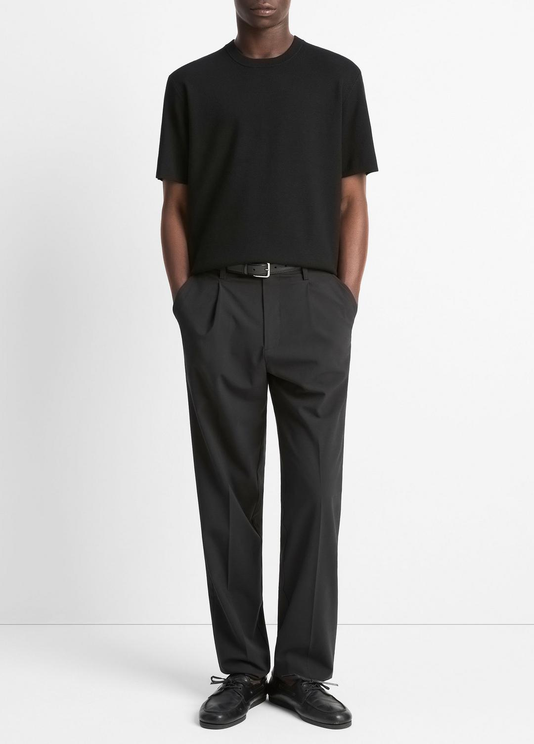 Milano Short-Sleeve Crew Neck Sweater in Crew Neck