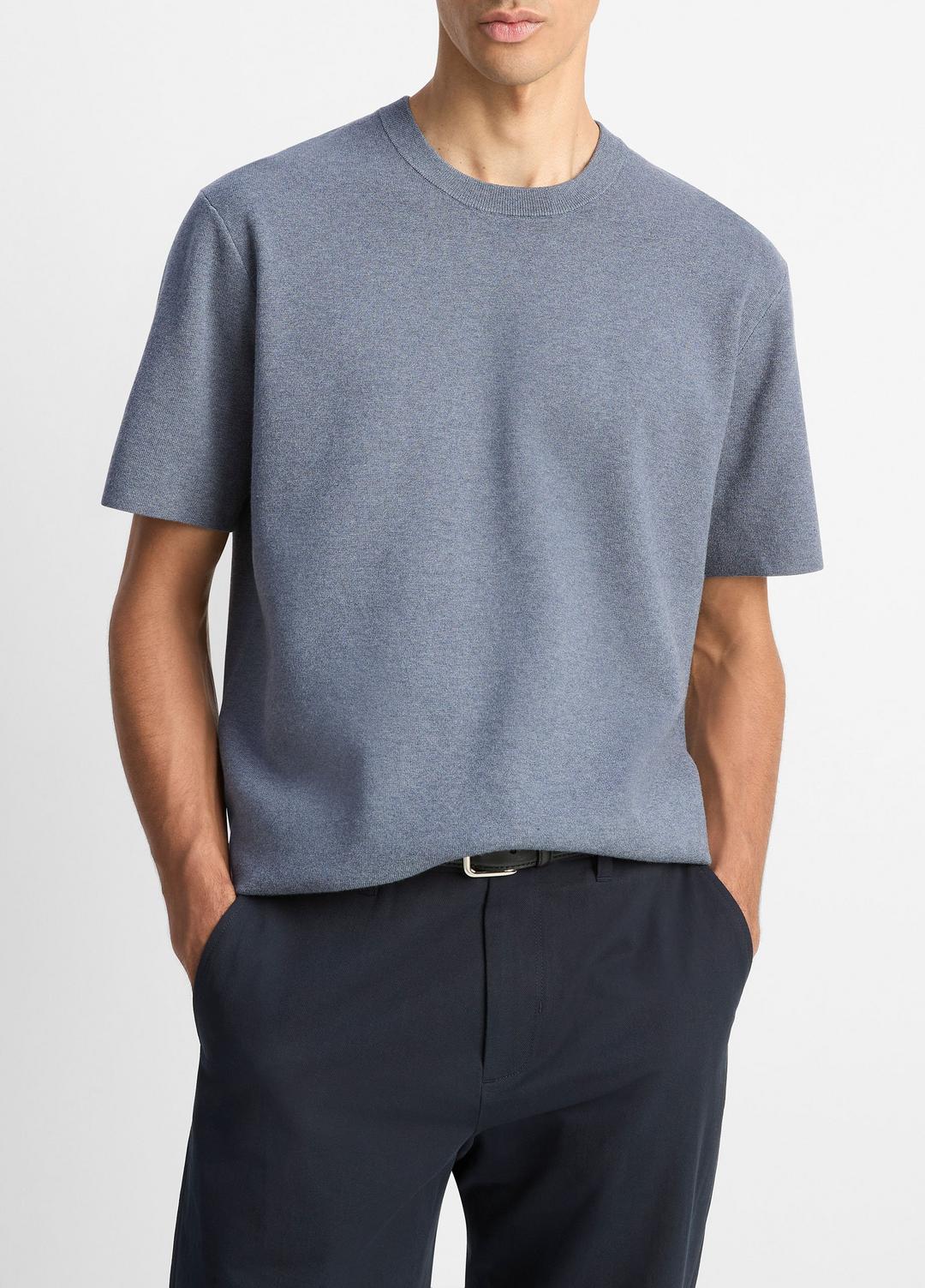 Milano Short-Sleeve Crew Neck Sweater in Crew Neck