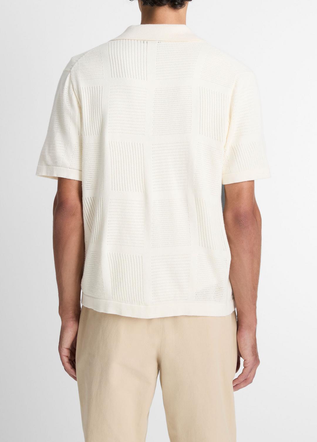 Patchwork Pointelle Short-Sleeve Shirt in Short Sleeve
