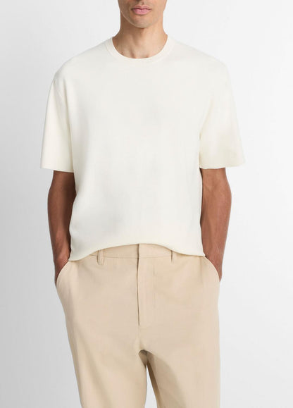 Milano Short-Sleeve Crew Neck Sweater in Crew Neck