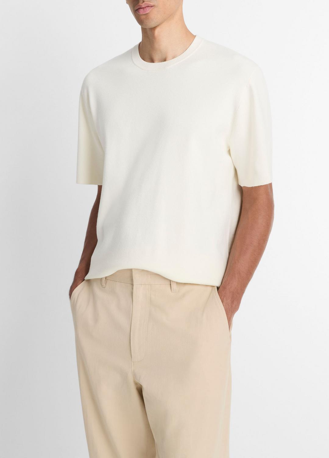 Milano Short-Sleeve Crew Neck Sweater in Crew Neck