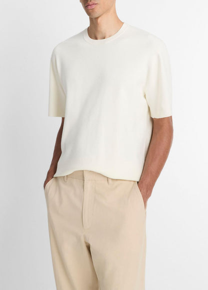 Milano Short-Sleeve Crew Neck Sweater in Crew Neck