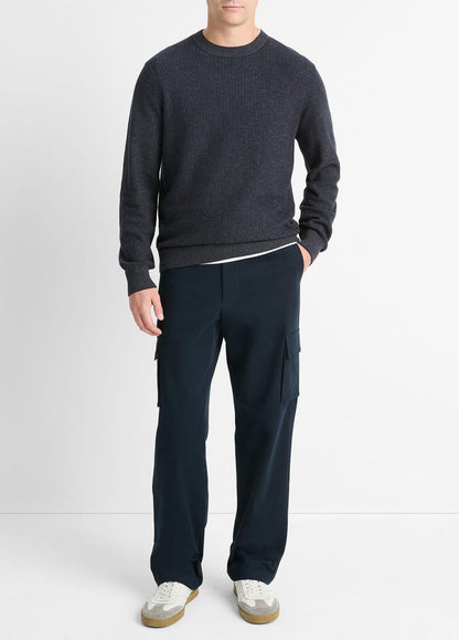 Geo-Jacquard Wool-Blend Crew Neck Sweater in Crew Neck