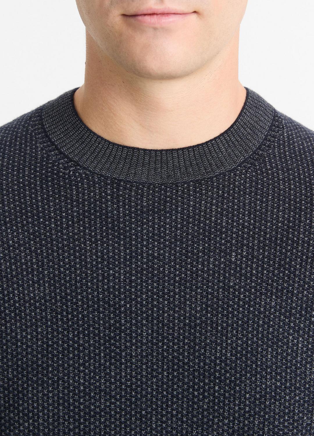 Geo-Jacquard Wool-Blend Crew Neck Sweater in Crew Neck