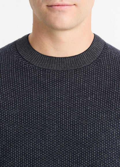 Geo-Jacquard Wool-Blend Crew Neck Sweater in Crew Neck
