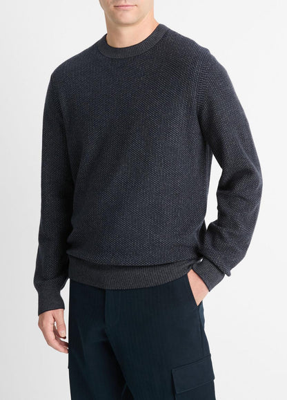 Geo-Jacquard Wool-Blend Crew Neck Sweater in Crew Neck