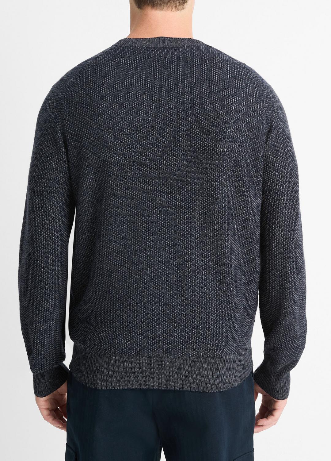 Geo-Jacquard Wool-Blend Crew Neck Sweater in Crew Neck