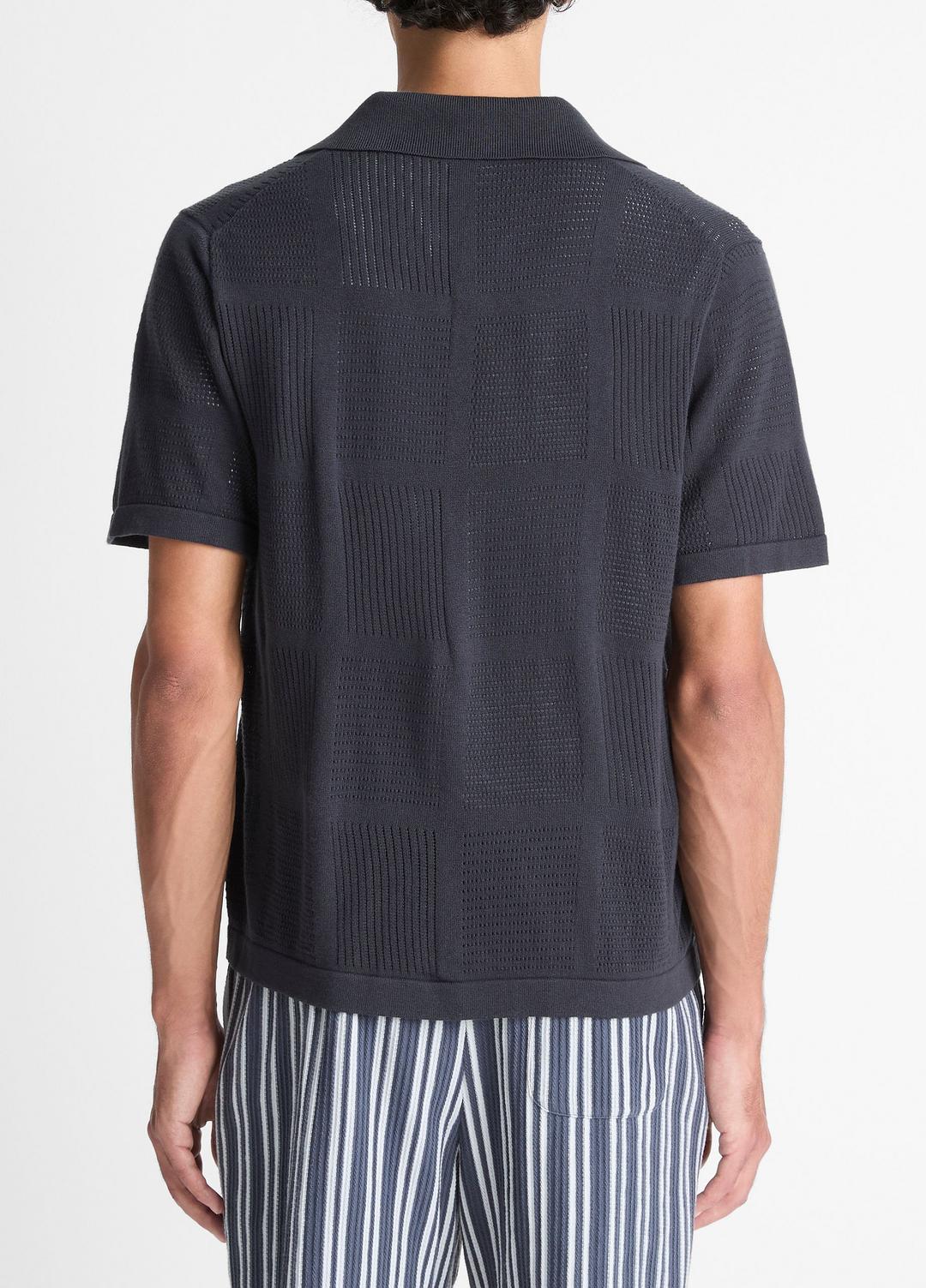 Patchwork Pointelle Short-Sleeve Shirt in Short Sleeve