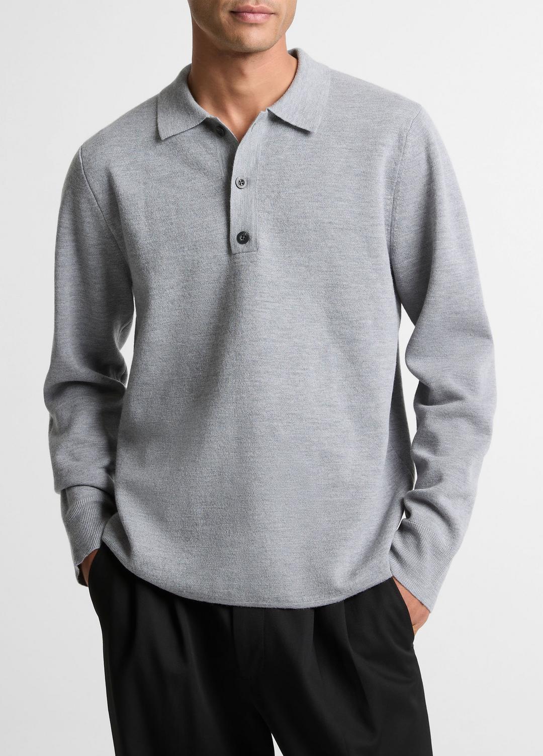Italian Merino Wool Milano Polo Sweater in Sweaters
