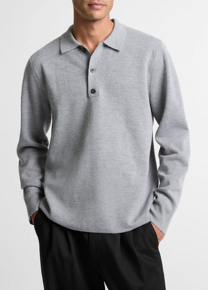 Italian Merino Wool Milano Polo Sweater in Sweaters
