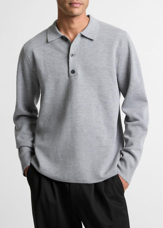 Italian Merino Wool Milano Polo Sweater in Sweaters