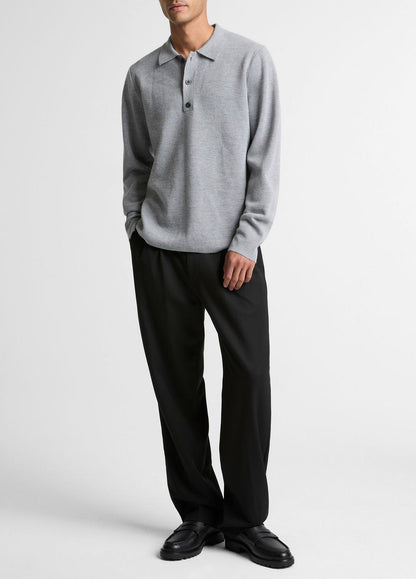 Italian Merino Wool Milano Polo Sweater in Sweaters