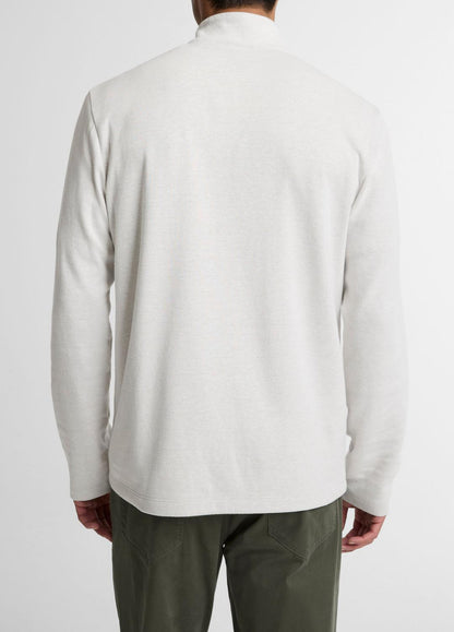 Double-Face Cotton-Blend Quarter-Zip Pullover in Quarter Zip
