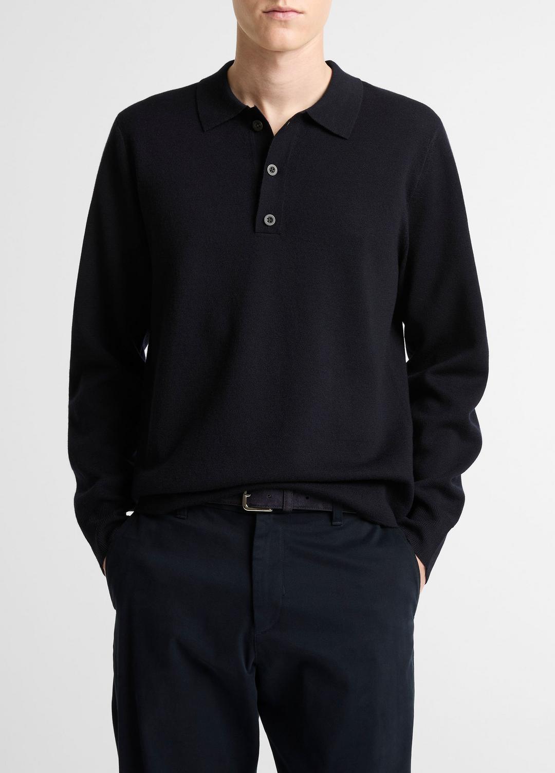 Italian Merino Wool Milano Polo Sweater in Sweaters