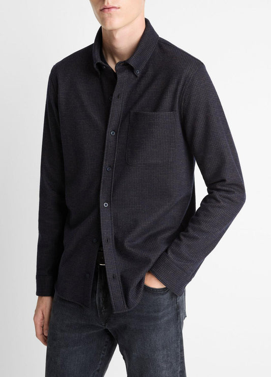 Tattersall Plaid Button-Down Shirt in Long Sleeve