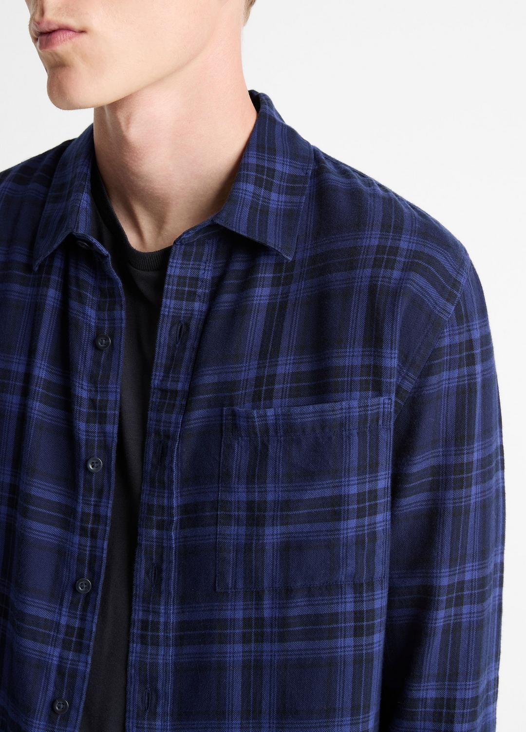 Big Horn Plaid Cotton Button-Front Shirt in Long Sleeve