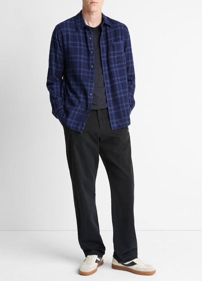 Big Horn Plaid Cotton Button-Front Shirt in Long Sleeve