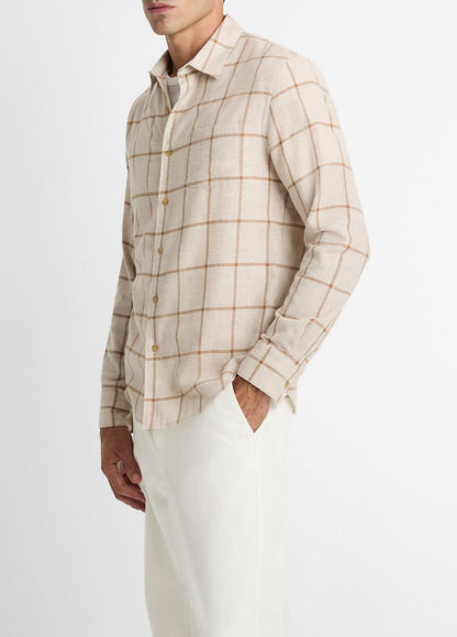 Rockery Plaid Cotton Button-Front Shirt in Long Sleeve