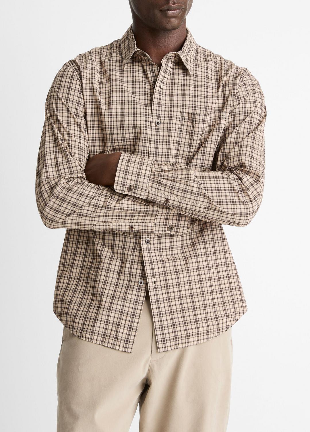 Great Falls Plaid Cotton Button-Front Shirt in Long Sleeve
