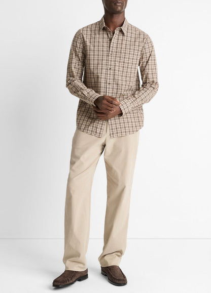 Great Falls Plaid Cotton Button-Front Shirt in Long Sleeve